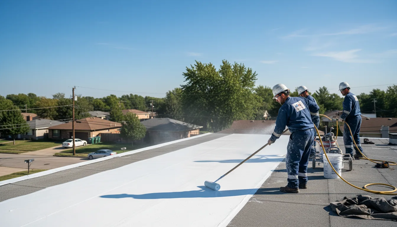 Commercial roof coating in Wadesville, IN near me